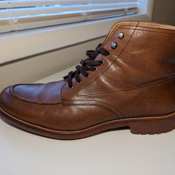 Warfield & Grand Lace-up Moc Toe Boot - Cognac main image 5